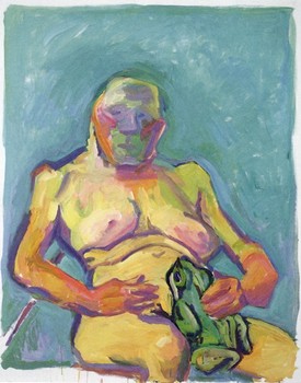 Austrian artist Maria Lassnig will have some of her recent work on view at Friederich Petzel, such as the canvas 'Frog Princess,' from 2000.